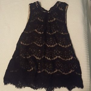 Lace High Neck Sleeveless Top
